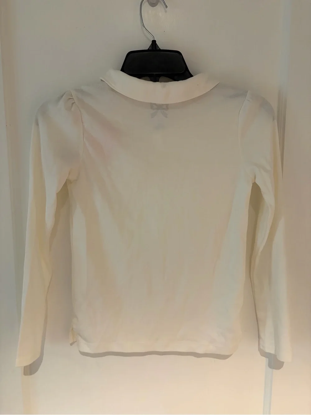 NWT Girls Size 10 Gymboree Cream Straight A Long Sleeve Polo